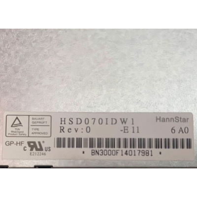 자동차 디스플레이를 위한 HSD070IDW1-E11 7.0 인치 LCD 스크린 디스플레이 패널