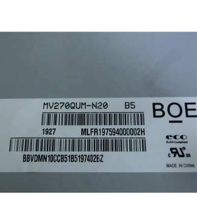 BOE TFT LCD 스크린 MV270QUM-N20 27.0 인치 RGB 3840X 2160 UHD 163PPI