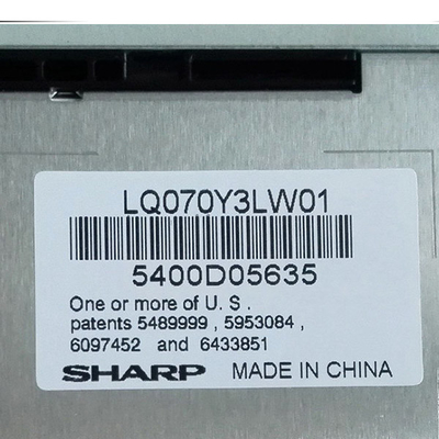 산업 설비를 위한 LQ070Y3LW01 7.0 인치 TFT LCD 스크린 RGB 800x480
