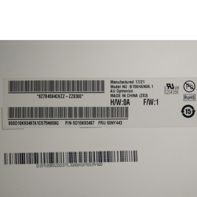AUO 수직 줄무늬 15.6 인치 LCD 창 B156HAN06.1 HW0A 1920*1080 141PPI