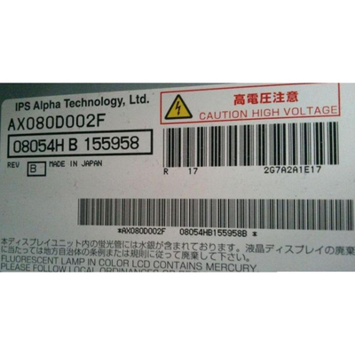 AX080D002F 32.0 인치 LCD 디스플레이 화면 IPS 알파