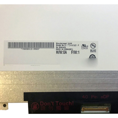 크기 17.3 인치 B173HAN01.2 3.3V 타입 송수신 TFT LCD 패널