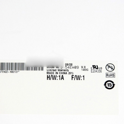 B154EW09 V0 15.4 인치 1280*800 98PPI 액체 결정 모드