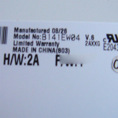 B141EW04 V6 14.1 인치 1280*800 LCD 디스플레이 TFT-LCD 스크린
