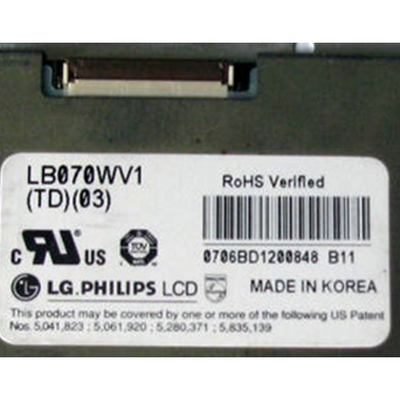 LB070WV1-TD03 7.0인치 LCD 화면 800*480 LCD 패널 모듈