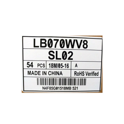 LB070WV8-SL02 원본 7.0 인치 800*480 TFT LCD 디스플레이 화면